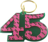 Alpha Kappa Alpha Color Mirror Line #45 Keychain [Green]