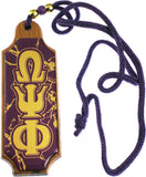 Omega Psi Phi Domed Wood Medallion [Brown]