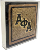Alpha Phi Alpha Chenille Drink Coaster Set [Old Gold]