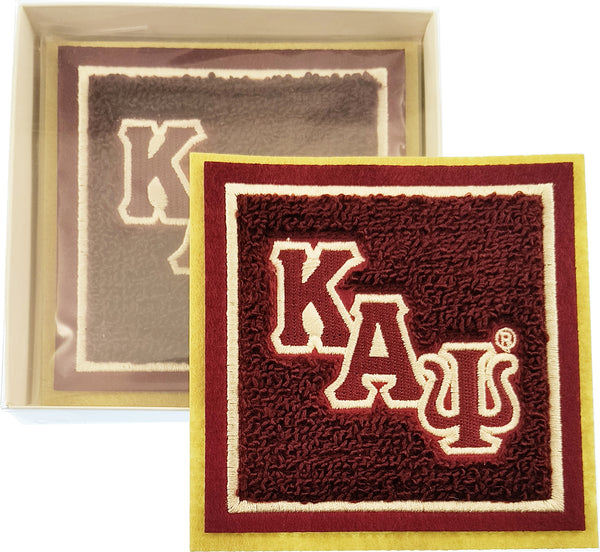Kappa Alpha Psi Chenille Drink Coaster Set [Crimson Red]