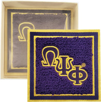 Omega Psi Phi Chenille Drink Coaster Set [Purple]