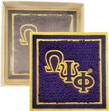 Omega Psi Phi Chenille Drink Coaster Set [Purple]