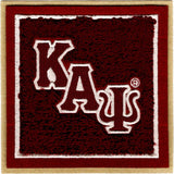 Kappa Alpha Psi Square Chenille Sew-On Patch [Crimson Red]
