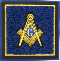 Mason Square Chenille Sew-On Patch [Navy Blue]