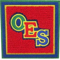 Eastern Star Square Chenille Sew-On Patch [Multi-Colored]