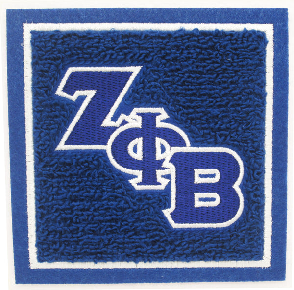 Zeta Phi Beta Square Chenille Sew-On Patch [Blue]