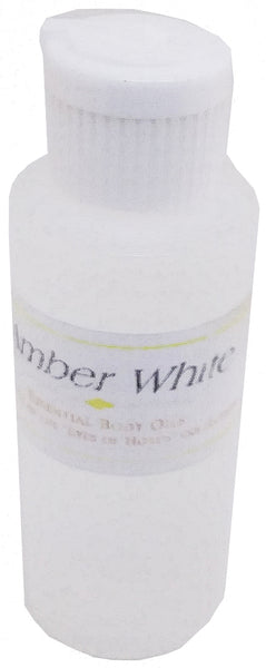 Amber: White - Type Scented Body Oil Fragrance [Clear - 2 oz. - HDPE Plastic - Flip Cap]