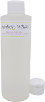 Amber: White - Type Scented Body Oil Fragrance [Clear - 8 oz. - HDPE Plastic - Flip Cap]