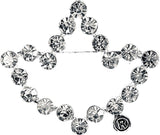Alpha Kappa Alpha 20 Crystal Ivy Leaf Lapel Pin [Silver]