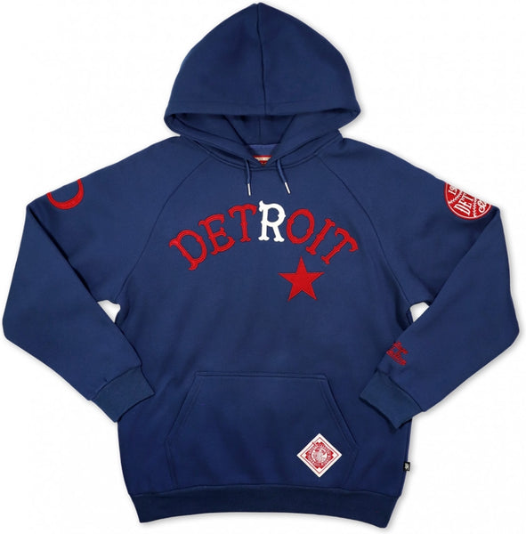 Big Boy Detroit Stars Heritage Mens Hoodie [Navy Blue]