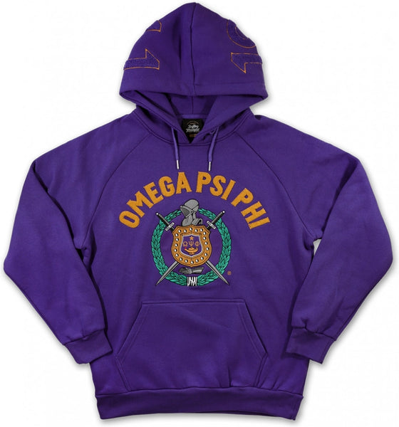 Big Boy Omega Psi Phi Divine 9 S6 Pullover Mens Hoodie [Purple]