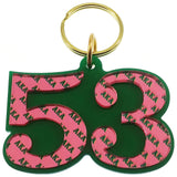 Alpha Kappa Alpha Color Mirror Line #53 Keychain [Green]