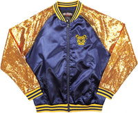Big Boy North Carolina A&T Aggies S3 Ladies Sequins Satin Jacket [Navy Blue]