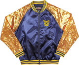 Big Boy North Carolina A&T Aggies S3 Ladies Sequins Satin Jacket [Navy Blue]
