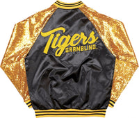 Big Boy Grambling State Tigers S3 Ladies Sequins Satin Jacket [Black]