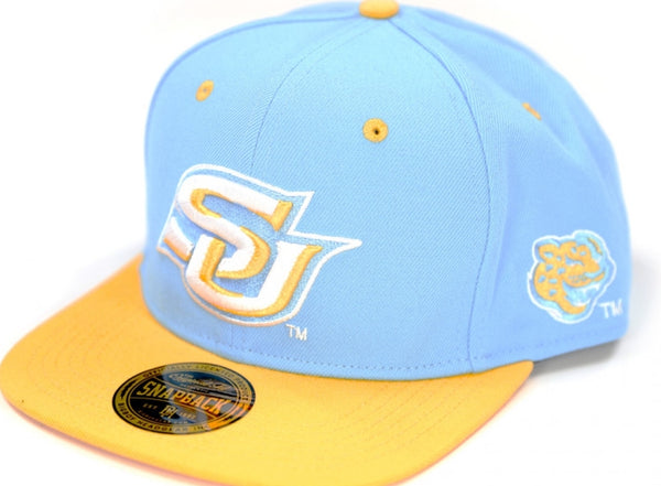 Big Boy Southern Jaguars S143 Mens Snapback Cap [Sky Blue]