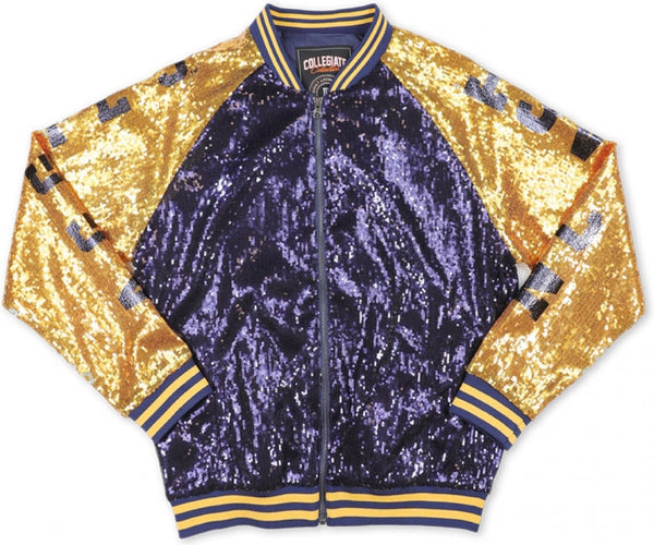 Big Boy North Carolina A&T Aggies S3 Ladies Sequins Jacket [Navy Blue]