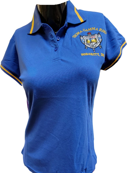 Buffalo Dallas Sigma Gamma Rho Polo Shirt [Short Sleeve - Blue]
