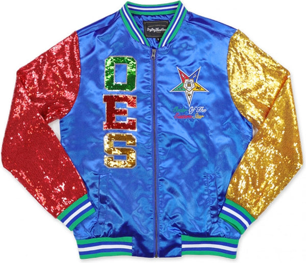 Big Boy Eastern Star Divine S3 Satin Ladies Sequins Jacket [Royal Blue]