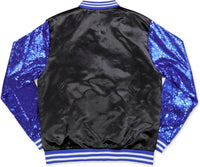 Big Boy Zeta Phi Beta Divine 9 S3 Satin Ladies Sequins Jacket [Black]