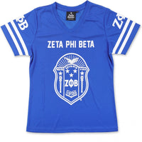 Big Boy Zeta Phi Beta Divine 9 Womens Football Jersey Tee [Royal Blue]