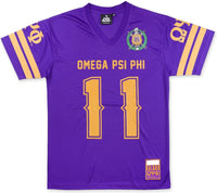 Big Boy Omega Psi Phi Divine 9 S2 Mens Football Jersey Tee [Purple]