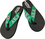 Buffalo Dallas Alpha Kappa Alpha Thong-Style Flip Flops [Black]