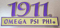 Omega Psi Phi 1911 Bar Design Twill Iron-On Patch [Purple]