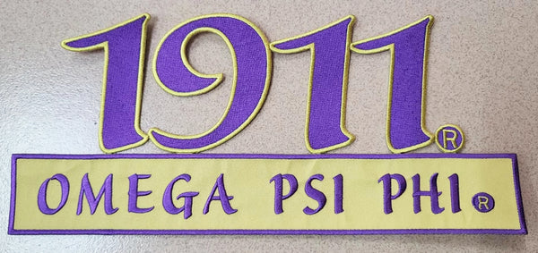 Omega Psi Phi 1911 Bar Design Twill Iron-On Patch [Purple]