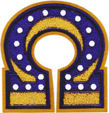 Omega Psi Phi Pearl Symbol Chenille Iron-On Patch [Purple]