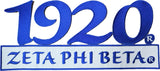 Zeta Phi Beta 1920 Bar Design Embroidered Iron-On Patch [Blue]