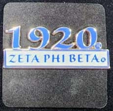 Zeta Phi Beta 1920 Bar Design Lapel Pin [Silver]
