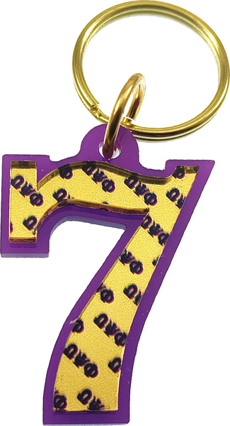 Omega Psi Phi Line #7 Key Chain [Purple]