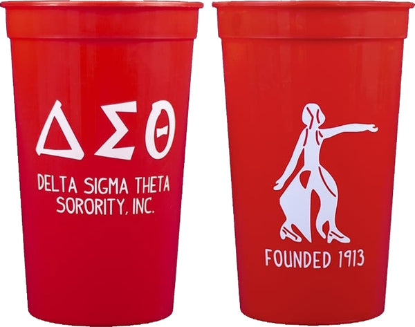 Delta Sigma Theta Plastic Stadium Cups [Red]