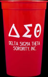 Delta Sigma Theta Plastic Stadium Cups [Red]