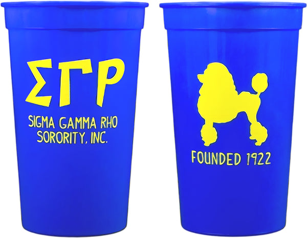 Sigma Gamma Rho Plastic Stadium Cups [Blue]
