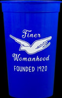 Zeta Phi Beta Plastic Stadium Cups [Blue - 22 oz. - 10 Per Pack]