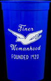 Zeta Phi Beta Plastic Stadium Cups [Blue - 22 oz. - 10 Per Pack]