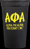 Alpha Phi Alpha Plastic Stadium Cups [Black]