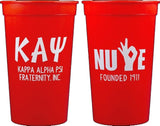 Kappa Alpha Psi Plastic Stadium Cups [Red]