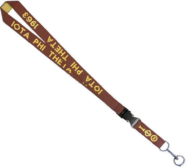 Iota Phi Theta Break Away Woven Lanyard [Brown]