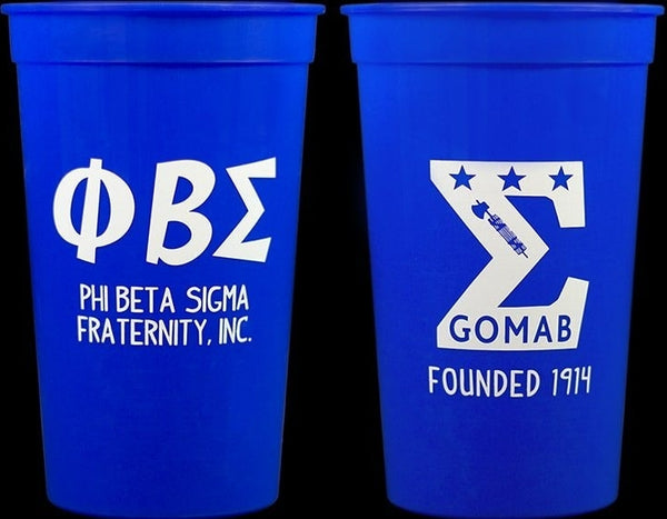 Phi Beta Sigma Plastic Stadium Cups [Blue]