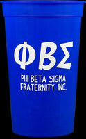 Phi Beta Sigma Plastic Stadium Cups [Blue]