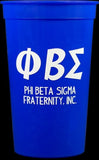 Phi Beta Sigma Plastic Stadium Cups [Blue]