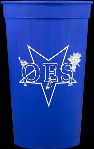 Order Of Eastern Star Plastic Stadium Cups [Blue]