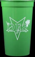 Order Of Eastern Star Plastic Stadium Cups [Green]