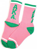 Big Boy Alpha Kappa Alpha Divine 9 S4 Womens Athletic Socks [Pink]