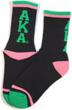 Big Boy Alpha Kappa Alpha Divine 9 S4 Womens Athletic Socks [Black]