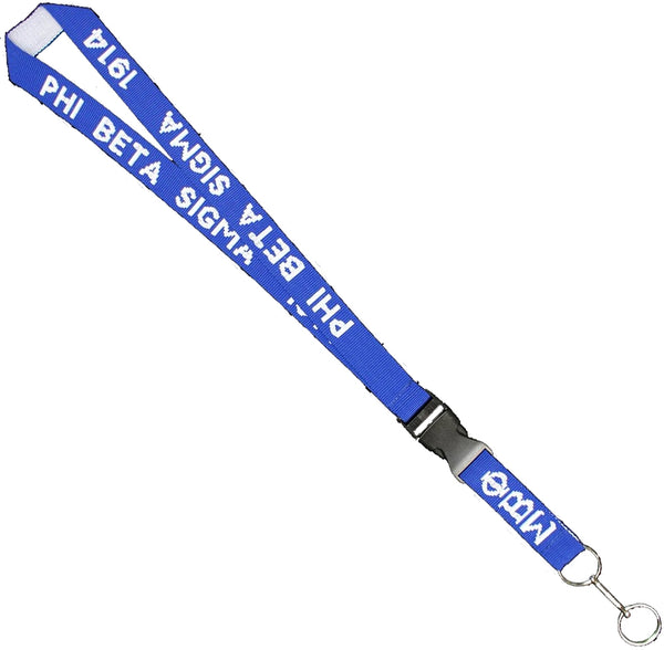 Phi Beta Sigma Break Away Woven Lanyard [Blue]