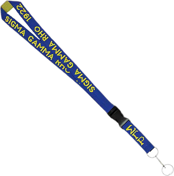 Sigma Gamma Rho Break Away Woven Lanyard [Blue]